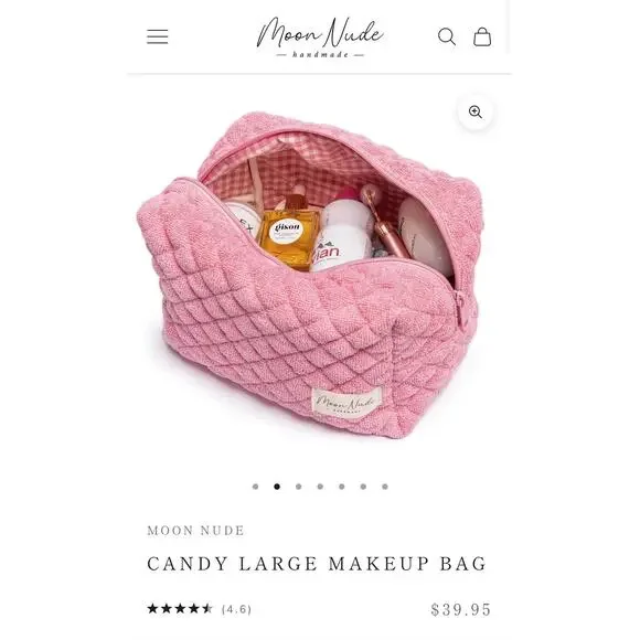 Moon Nude Candy Large Makeup Bag NWOT - Picture 2 of 7